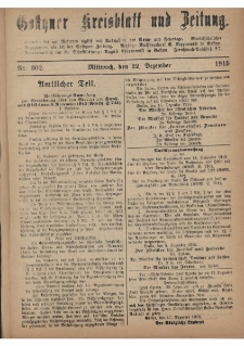 Gostyner Kreisblatt und Zeitung 1915.12.22 Nr 302