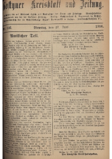 Gostyner Kreisblatt und Zeitung 1916.06.27 Nr 146