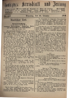 Gostyner Kreisblatt und Zeitung 1918.10.22 Nr 239