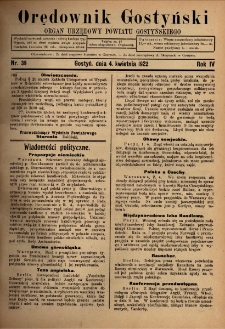 Orędownik Gostyński 1922.04.04 R.4 Nr 39