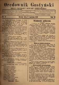 Orędownik Gostyński 1922.04.08 R.4 Nr 41