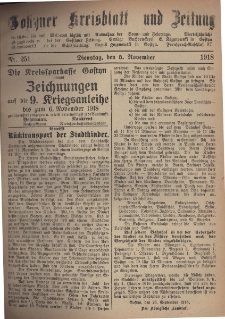 Gostyner Kreisblatt und Zeitung 1918.11.05 Nr 251