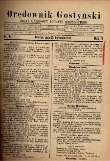 Orędownik Gostyński 1922.04.15 R.4 Nr 444 Nr