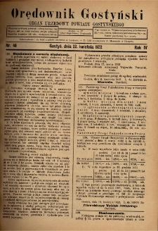Orędownik Gostyński 1922.04.22 R.4 Nr 46
