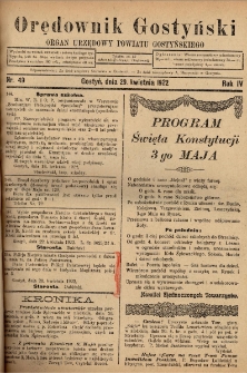 Orędownik Gostyński 1922.04.29 R.4 Nr 49