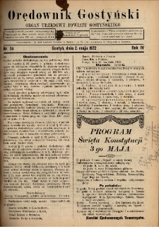 Orędownik Gostyński 1922.05.02 R.4 Nr 50
