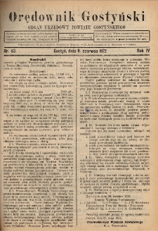 Orędownik Gostyński 1922.06.08 R.4 Nr 63