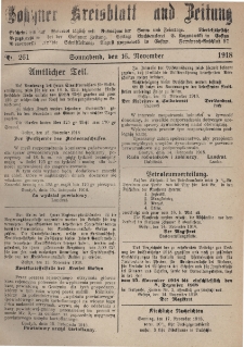 Gostyner Kreisblatt und Zeitung 1918.11.16 Nr 261