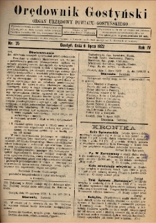Orędownik Gostyński 1922.07.06 R.4 Nr 75