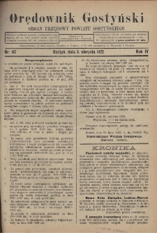 Orędownik Gostyński 1922.08.03 R.4 Nr 87
