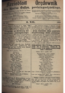 Gostyner Kreisblatt und Zeitung 1918.12.06 Nr 277