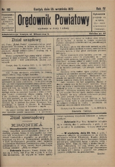 Orędownik Powiatowy 1922.09.23 R.4 Nr 103