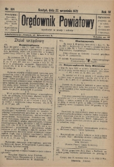 Orędownik Powiatowy 1922.09.27 R.4 Nr 104