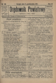Orędownik Powiatowy 1922.10.11 R.4 Nr 108