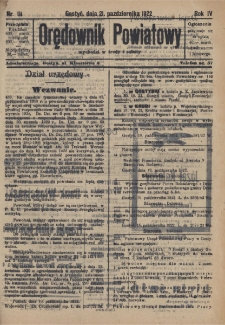 Orędownik Powiatowy 1922.10.21 R.4 Nr 111