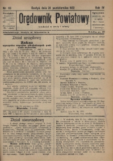 Orędownik Powiatowy 1922.10.28 R.4 Nr 113