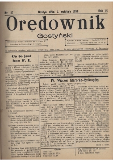 Orędownik Gostyński 1934.04.07 R.16 Nr 27
