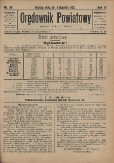 Orędownik Powiatowy 1922.11.15 R.4 Nr 118