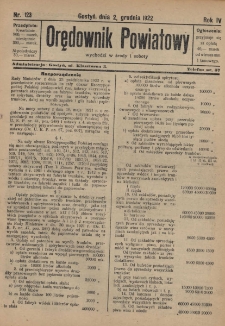 Orędownik Powiatowy 1922.12.02 R.4 Nr 123