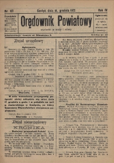 Orędownik Powiatowy 1922.12.16 R.4 Nr 127
