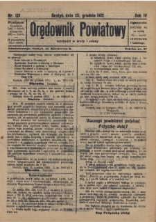 Orędownik Powiatowy 1922.12.23 R.4 Nr 129