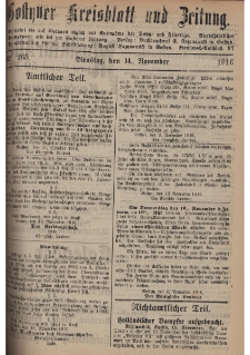 Gostyner Kreisblatt und Zeitung 1916.11.14 Nr 265
