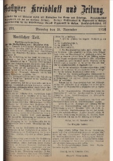 Gostyner Kreisblatt und Zeitung 1916.11.21 Nr 271