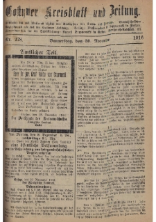 Gostyner Kreisblatt und Zeitung 1916.11.30 Nr 278
