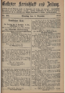 Gostyner Kreisblatt und Zeitung 1916.12.05 Nr 282