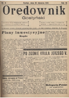 Orędownik Gostyński 1936.01.25 R.18 Nr 8