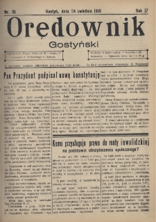 Orędownik Gostyński 1935.04.24 R.17 Nr 32