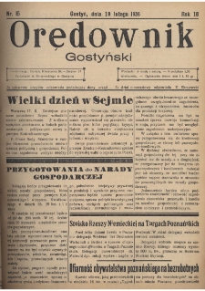 Orędownik Gostyński 1936.02.19 R.18 Nr 15