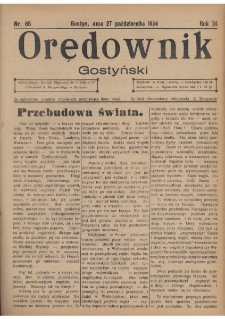 Orędownik Gostyński 1934.10.27 R.16 Nr