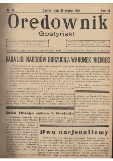 Orędownik Gostyński 1936.03.18 R.18 Nr 23