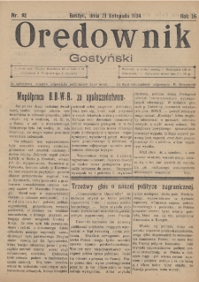 Orędownik Gostyński 1934.11.21 R.16 Nr 92