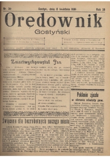 Orędownik Gostyński 1936.04.11 R.18 Nr 30