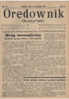 Orędownik Gostyński 1935.09.14 R.17 Nr 74