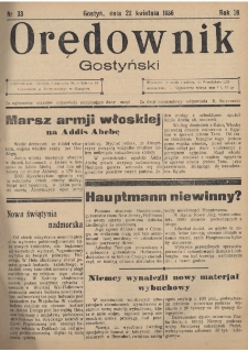 Orędownik Gostyński 1936.04.22 R.18 Nr 33