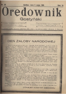 Orędownik Gostyński 1936.05.09 R.18 Nr 38