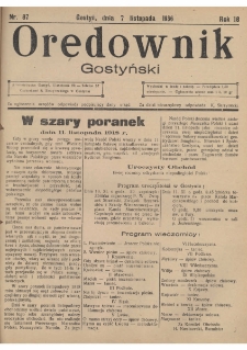 Orędownik Gostyński 1936.11.07 R.18 Nr 87