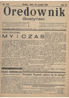 Orędownik Gostyński 1936.12.31 R.18 Nr 100