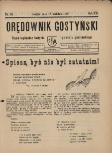 Orędownik Gostyński 1939.04.16 R.21 Nr 29