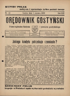Orędownik Gostyński 1939.06.01 R.21 Nr 41