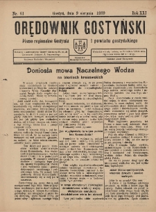 Orędownik Gostyński 1939.08.09 R.23 Nr 61