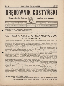 Orędownik Gostyński 1938.01.15 R.20 Nr 5