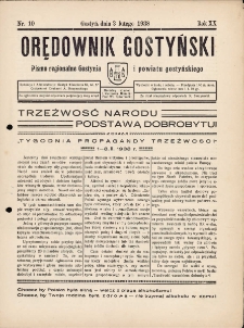 Orędownik Gostyński 1938.02.02 R.20 Nr 10