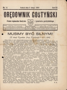 Orędownik Gostyński 1938.02.05 R.20 Nr 11