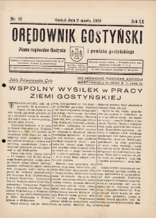 Orędownik Gostyński 1938.03.02 R.20 Nr 18