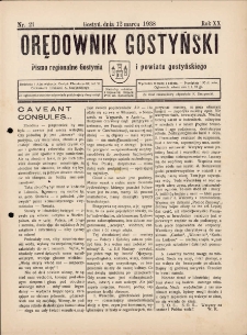Orędownik Gostyński 1938.03.12 R.20 Nr 21