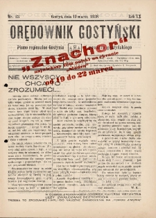 Orędownik Gostyński 1938.03.19 R.20 Nr 23